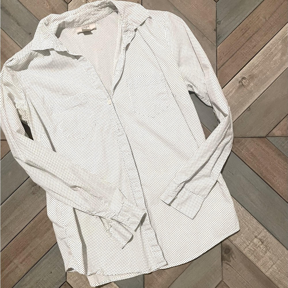 Loft Polka dot button down. XS.
